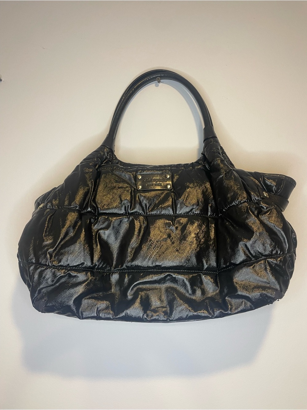 Kate Spade Black Quilted Tote Bag